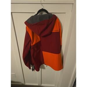 Spyder Men's Colorblock Full-Zip Hooded Softshell Jacket - Orange & Maroon